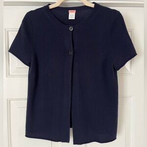 J Crew Cashmere two button cardigan tee, Size S, Navy